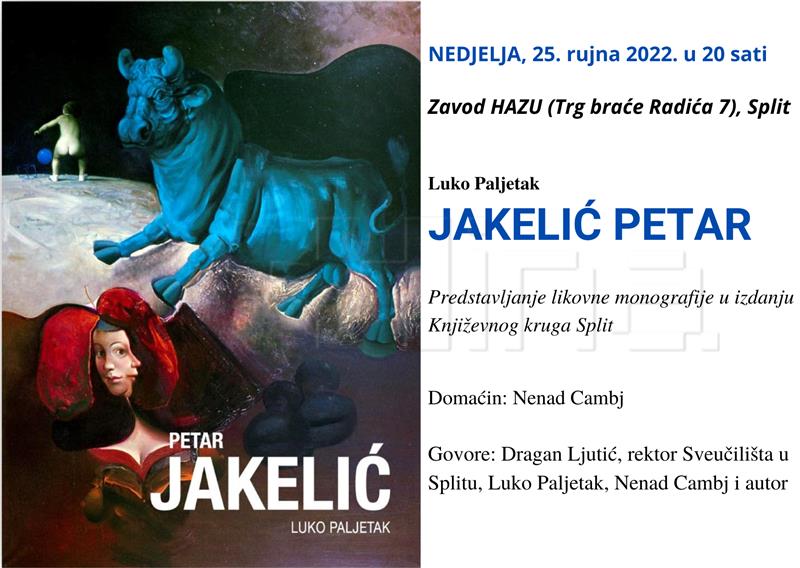 Predstavljanje monografije Petra Jakelića na manifestaciji Knjiga Mediterana