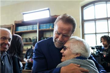 POLAND AUSCHWITZ ARNOLD SCHWARZENEGGER VISIT