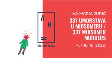 Izložba "337 umorstava u Midsomeru" Ive Marije Jurić u Galeriji Karas