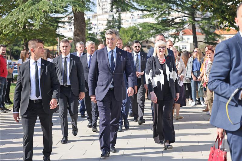 Zadar: Premijer Plenković na otvorenju Studentskog doma i restorana Diadora