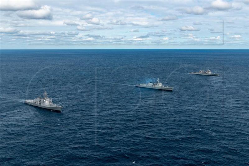 AT SEA SOUTH KOREA USA JAPAN DEFENSE