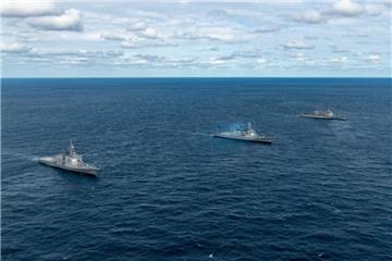 AT SEA SOUTH KOREA USA JAPAN DEFENSE