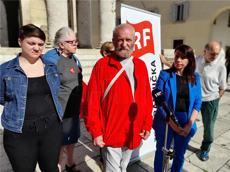 Konferencija za medije Radničke fronte na temu referenduma ZA Lungomare