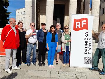 Konferencija za medije Radničke fronte na temu referenduma ZA Lungomare