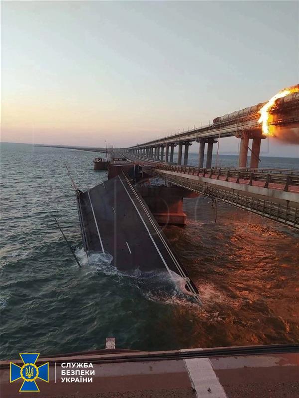 UKRAINE CRIMEA BRIDGE FIRE