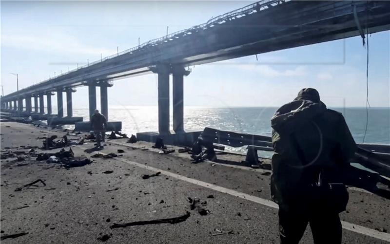 UKRAINE CRIMEA BRIDGE FIRE