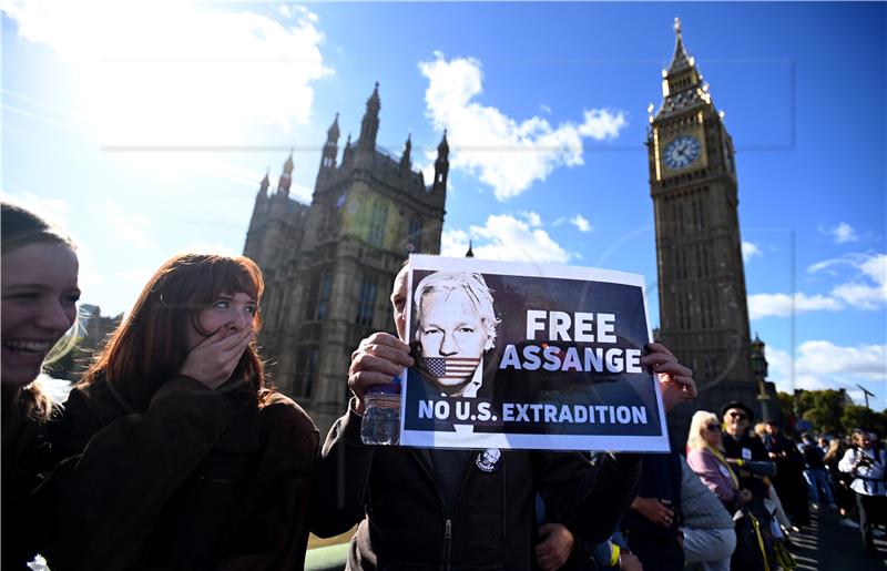 BRITAIN JULIAN ASSANGE PROTEST