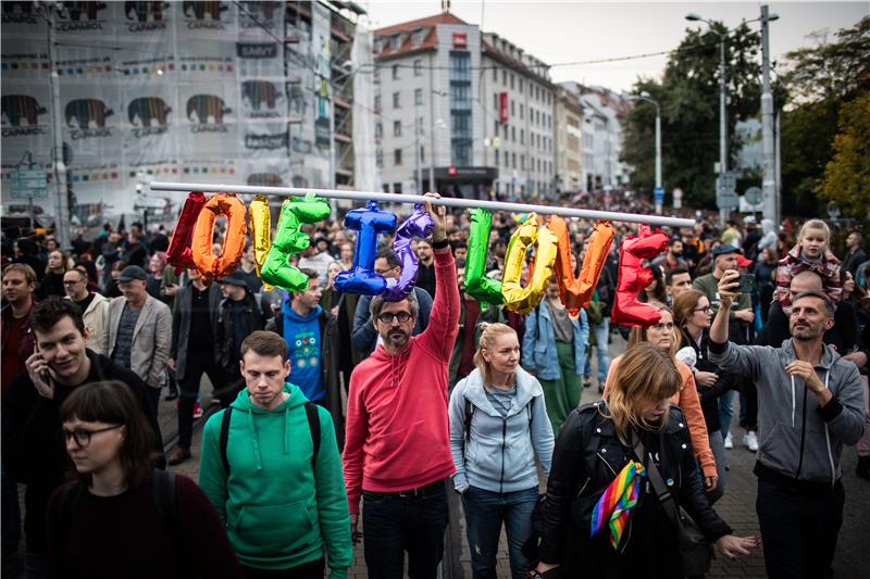 SLOVAKIA PROTEST LGBT SHOOTING