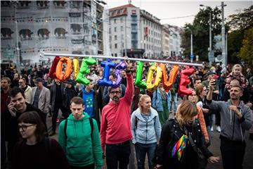 SLOVAKIA PROTEST LGBT SHOOTING