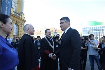 Inauguracija novoga rektora Sveučilišta u Zagrebu Stjepana Lakušića