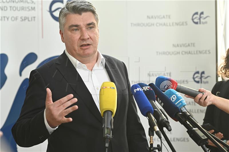 Predsjednik Republike Zoran Milanović dao izjavu za novinare