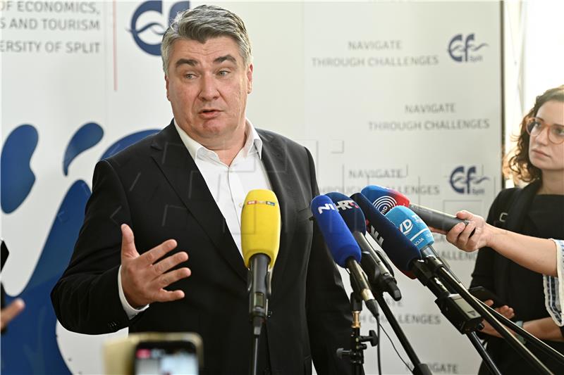 Predsjednik Republike Zoran Milanović dao izjavu za novinare