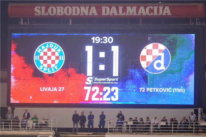 Utakmica 14. kola HNL-a Hajduk - Dinamo