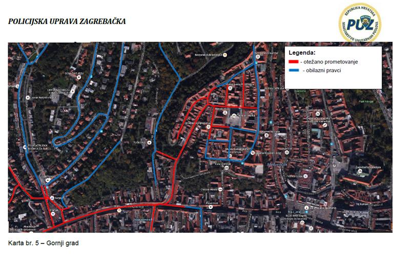 Posebna regulacija prometa u Zagrebu i Velikoj Gorici u ponedjeljak i utorak