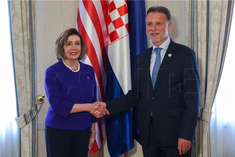 Pelosi grateful to Croatia; Jandroković: No effort will be spared to defeat Russia