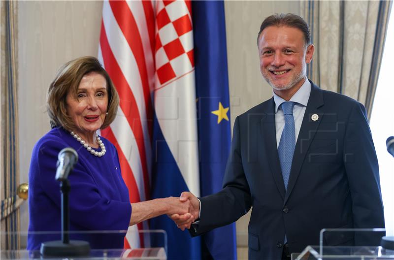 Pelosi thanks Croatia for using its experience to aid Ukraine