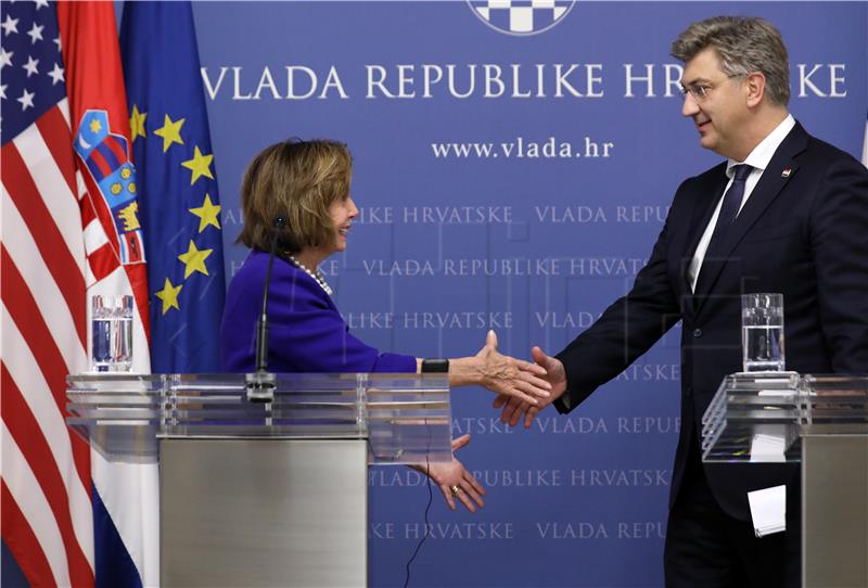 Pelosi thanks Croatia for its role in energy diversification