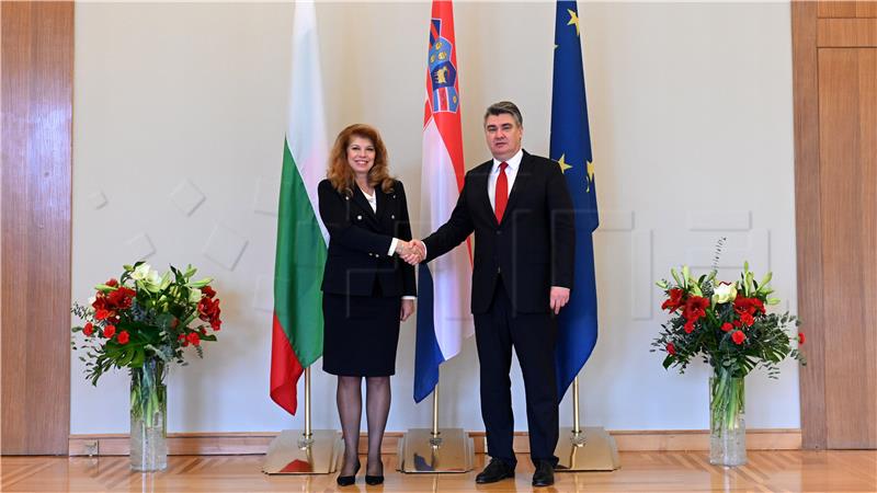 Croatian president holds talks with Bulgarian vice president