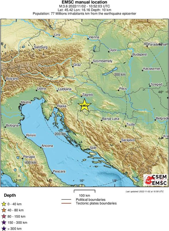 Kod Gline zabilježen potres magnitude 3,5 