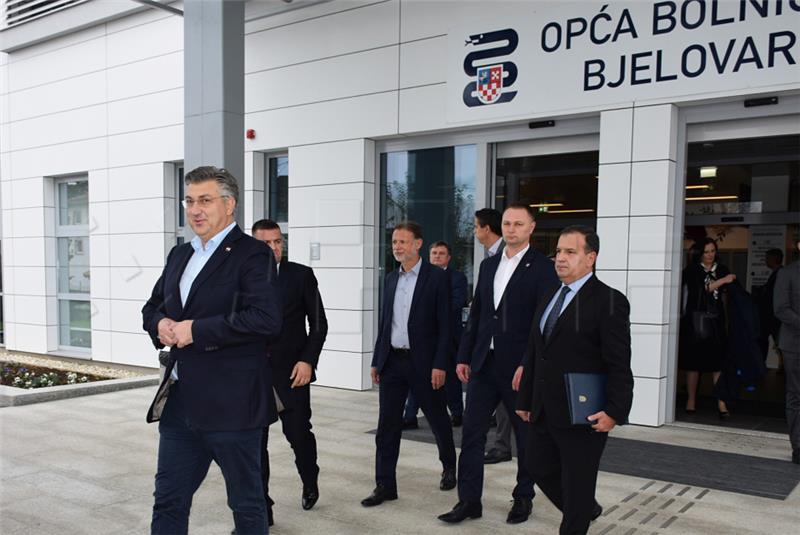 Plenković, Jandroković i Beroš obišli novoizgrađenu zgradu Opće bolnice Bjelovar