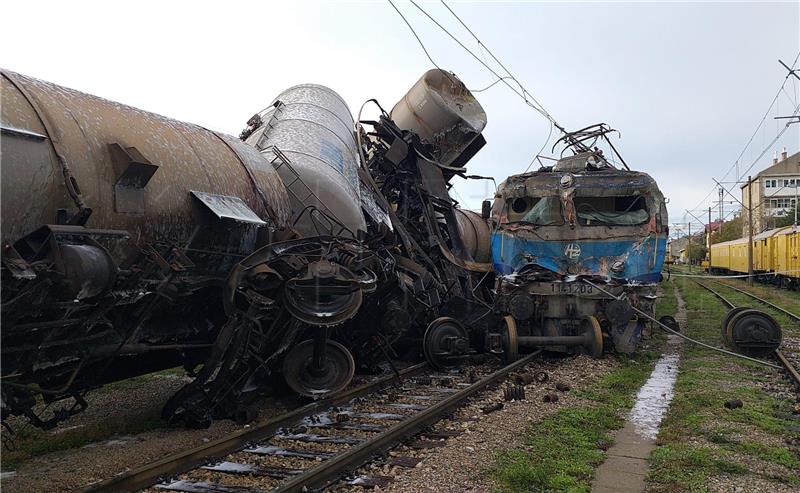 Wagons being removed from rail track after Monday's accident