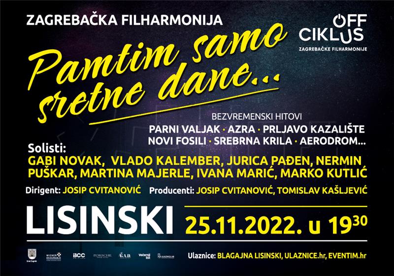 U Lisinskom hitovi zagrebačke pop rock škole uz pratnju Filharmonije