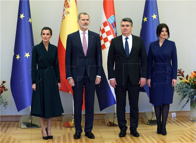 Milanović, King of Spain talk politics, science; wives talk obesity prevention