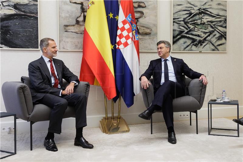 Croatian PM and King Felipe VI of Spain talk cooperation, energy crisis, Schengen