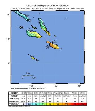 Nakon potresa magnitude 7,0 na Solomonskim otocima oštećene zgrade