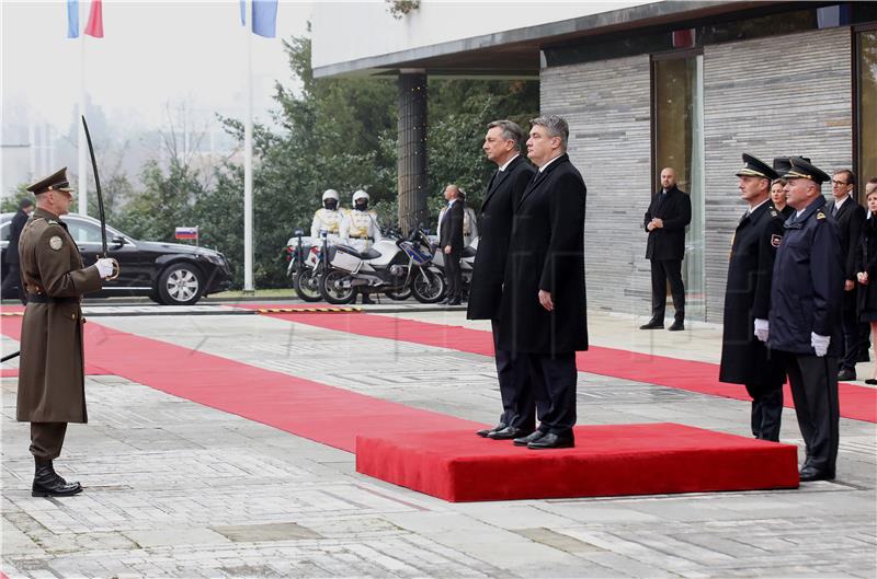 Svečani doček Boruta Pahora u Uredu predsjednika