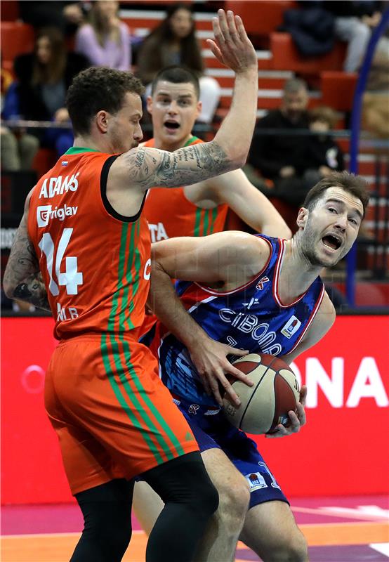 Utakmica 9. kola regionalne košarkaške ABA lige Cibona - Cedevita Olimpija