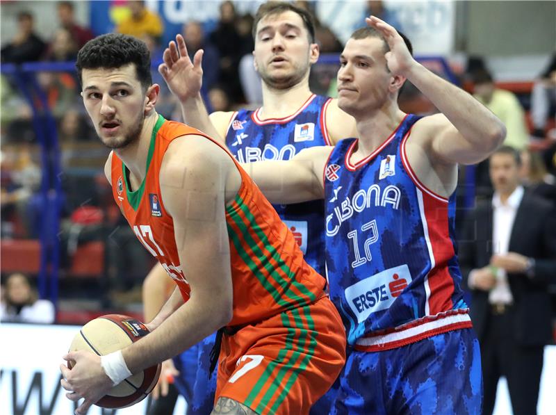 Utakmica 9. kola regionalne košarkaške ABA lige Cibona - Cedevita Olimpija