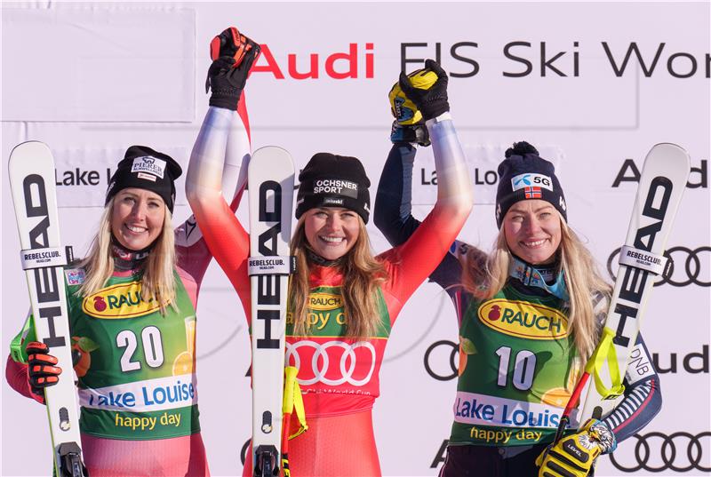 SK - super G (ž): Prva pobjeda Corinne Suter u Lake Louiseu