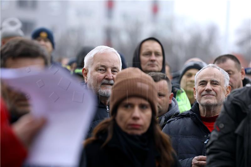 Prosvjed radnika zagrebačke Čistoće