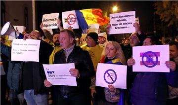 ROMANIA AUSTRIA PROTEST