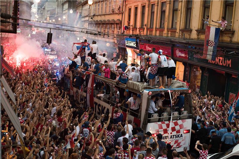  Welcome for national football team to be staged in Zagreb Sunday afternoon