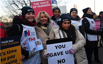 BRITAIN NHS NURSES STRIKES