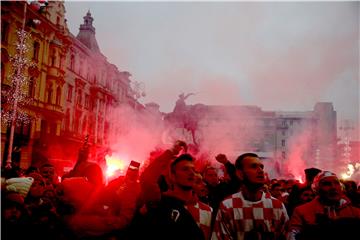 Zagreb: Gledanje utakmice Hrvatska - Maroko