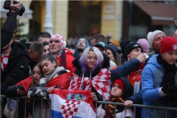 Zagreb: Gledanje utakmice Hrvatska - Maroko