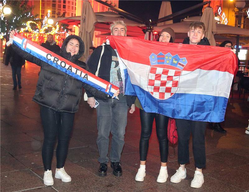 Croatia celebrating World Cup bronze with song, fireworks, gatherings