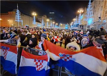 Doček brončane reprezentacije na Trgu bana Jelačića