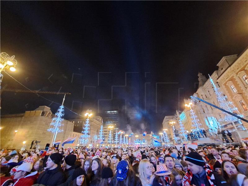 Doček brončane reprezentacije na Trgu bana Jelačića