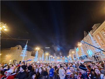 Doček brončane reprezentacije na Trgu bana Jelačića