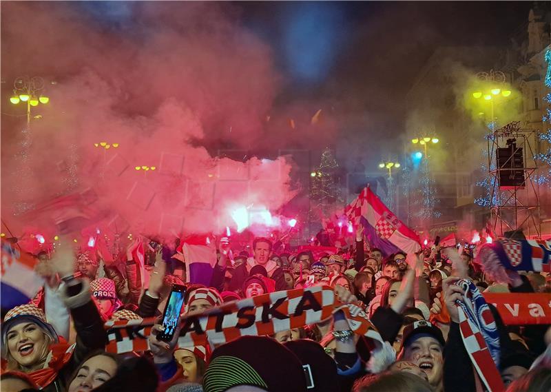 Doček brončane reprezentacije na Trgu bana Jelačića