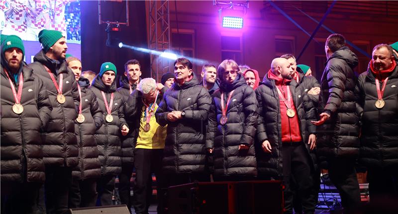 Doček brončane reprezentacije na Trgu bana Jelačića