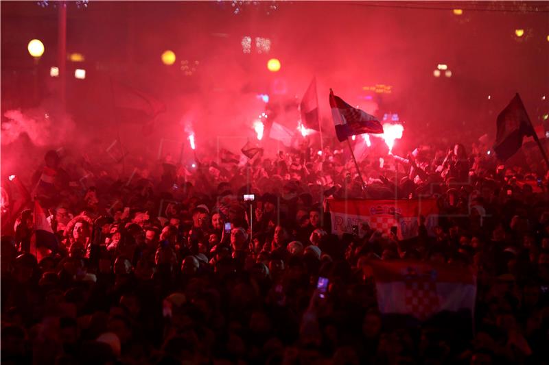 Doček brončane reprezentacije na Trgu bana Jelačića