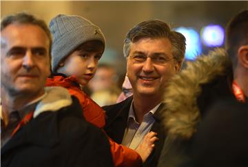 Doček brončane reprezentacije na Trgu bana Jelačića