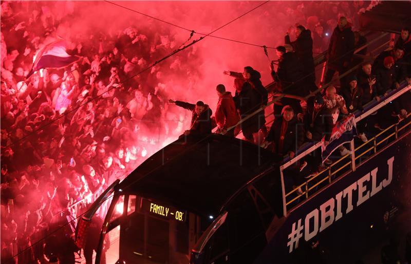 Croatia's national football team receive heroes' welcome in Zagreb