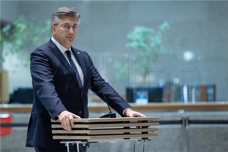 Premijer Plenković i ministar Grlić Radman na prijemu MVEP-a