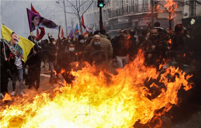 FRANCE DEMOSTRATION KURDISH SHOOTING